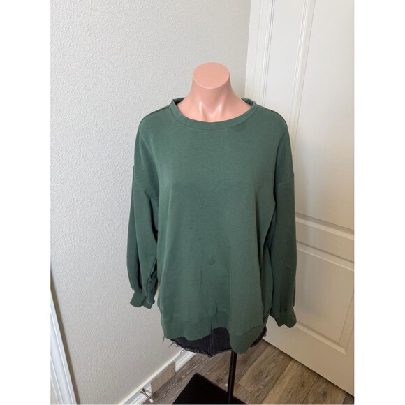 Pilcro Sweaters - Pilcro Relaxed Crewneck Sweater in Forest Green Sz M